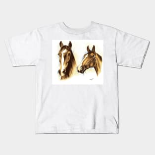 Horses drawing Kids T-Shirt